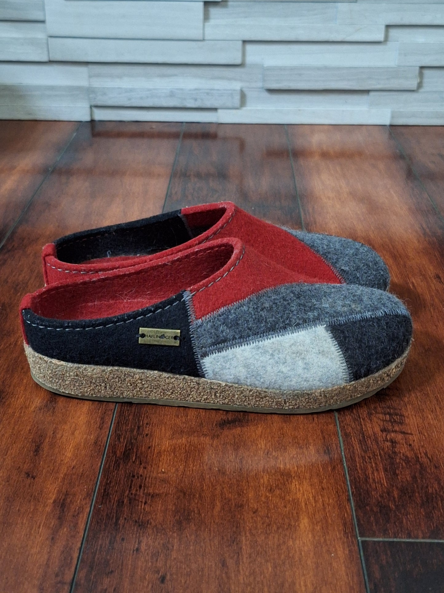 Haflinger Women's Patch Clog Chili EU 37 US 6-6.5