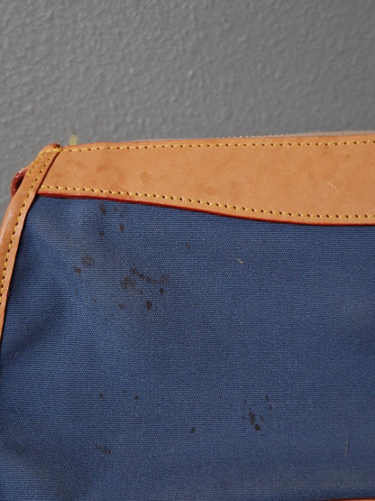 Vintage Dooney & Bourke Canvas And Leather Letter Carrier Crossbody