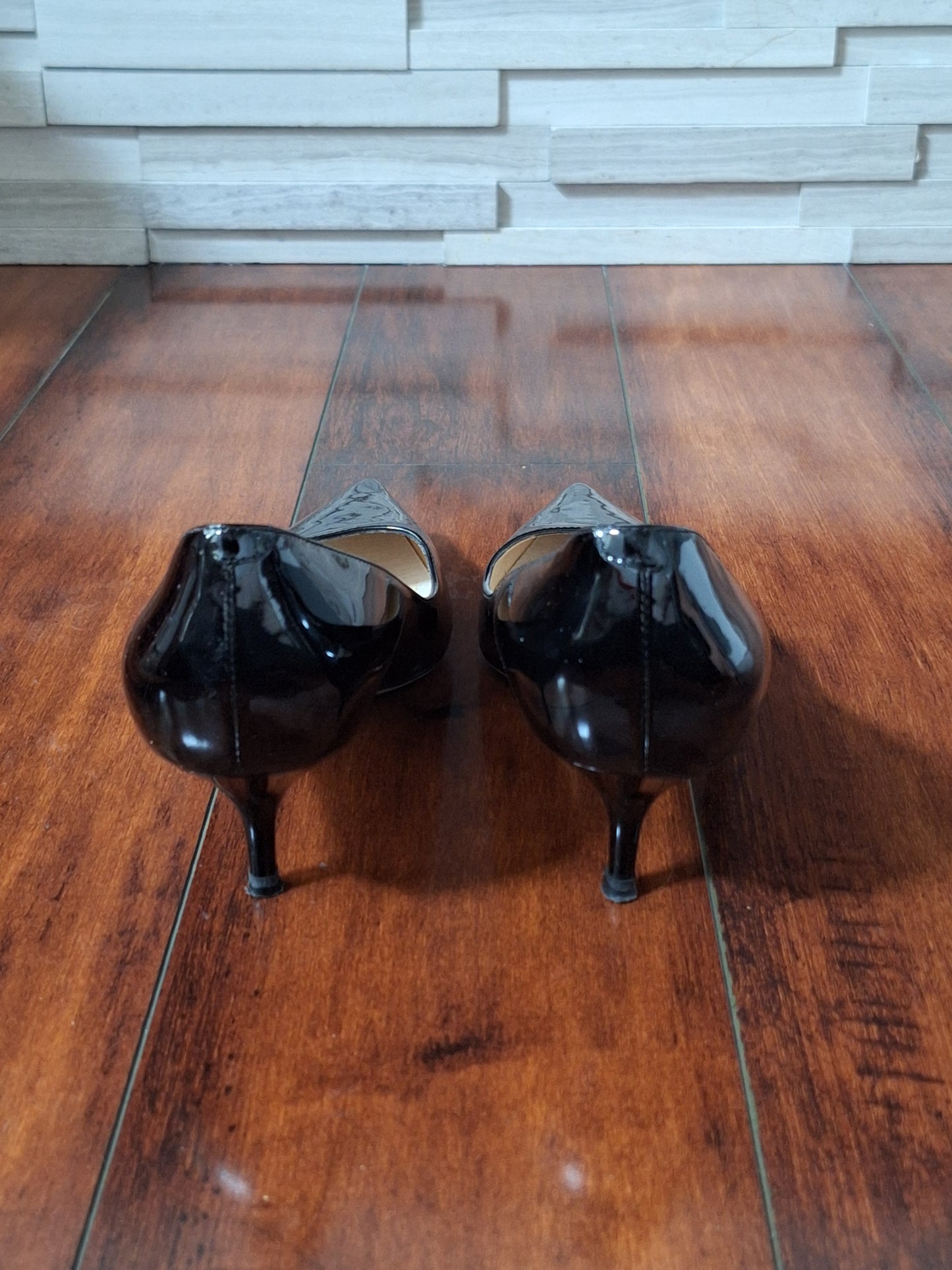 Jimmy Choo Aza black patent leather kitten heels, EU 36.5 US 6.5
