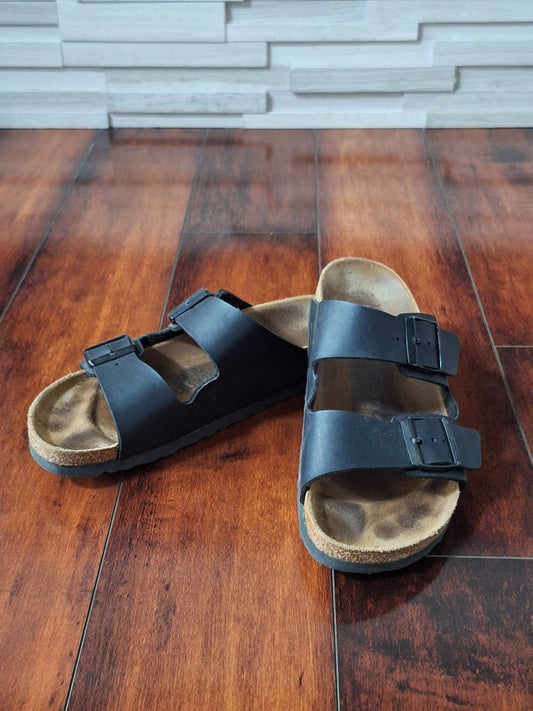 Birkenstock Arizona Sandals Black Leather, EU 41 W 10 M 8