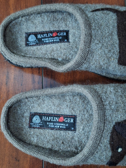 Haflinger Women's Doggy Wool Slipper EU 38 US 7