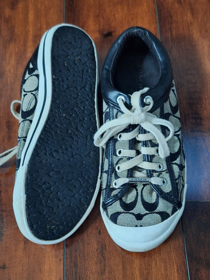 Coach Francesca Womens Size 8.5B tennis Shoes Black Gray