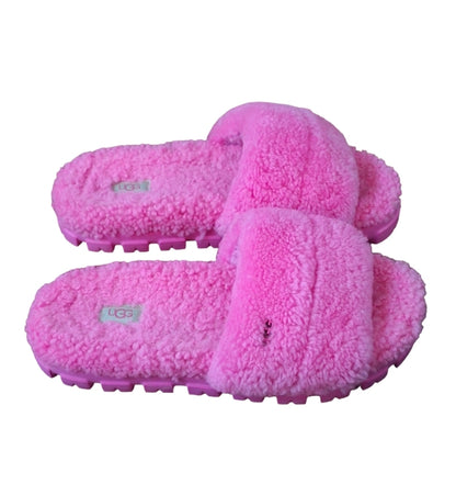 UGG Women's Pink Cozetta Curly slides Size 10