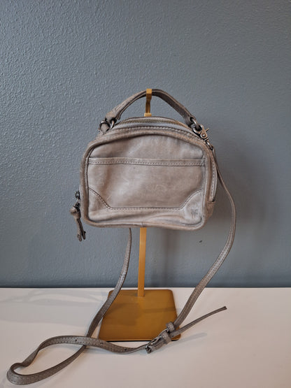 Frye Leather Melissa Top Handle Crossbody Bag Distressed Gray