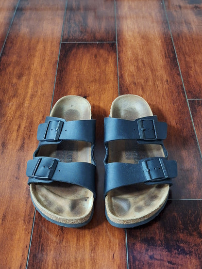 Birkenstock Arizona Sandals Black Leather, EU 41 W 10 M 8