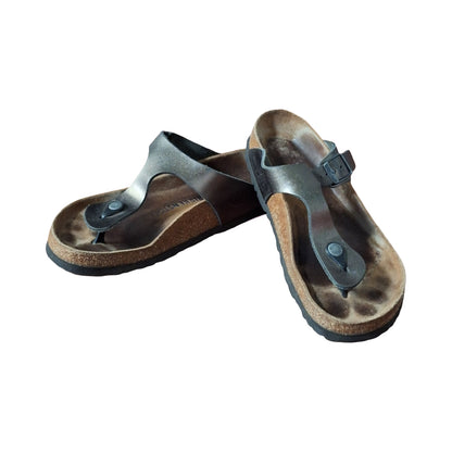 Birkenstock Gizeh Shoes Womens EU 40 US 9 Metallic Thong Sandals