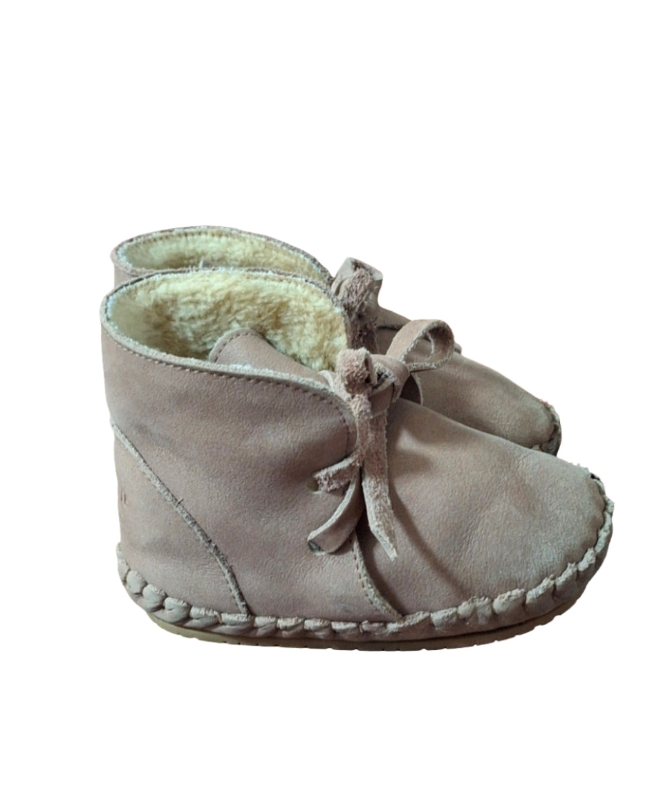Donsje Amsterdam Pina Booties for Baby Child Truffle Nubuck, 24-30 Months