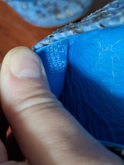 Tory Burch Eddie Blue Snakeskin Pattern Ballet Flats Size 7