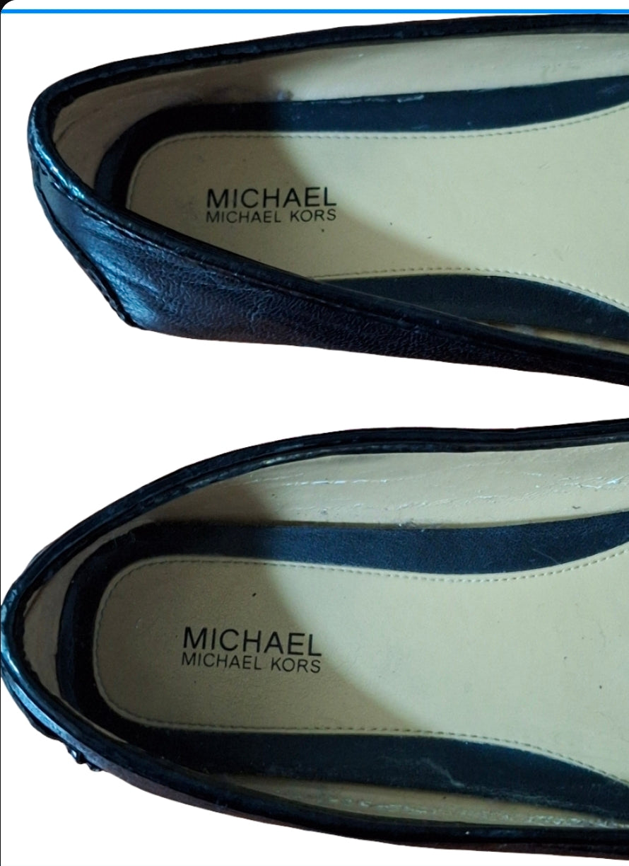 Women's Michael Kors Fulton Black Flats Size 8.5