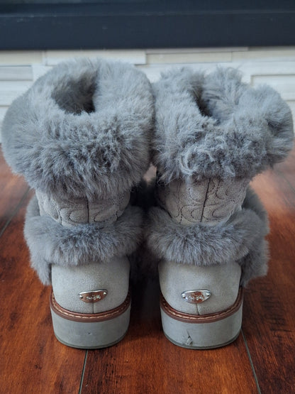 COACH IZZIE BOOT Size 8.5 B - Heather Grey - Style FG4597 in EUC - MSRP $378