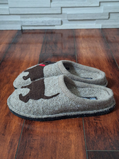 Haflinger Women's Doggy Wool Slipper EU 38 US 7