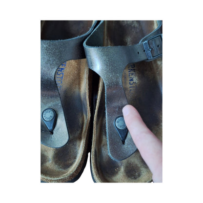 Birkenstock Gizeh Shoes Womens EU 40 US 9 Metallic Thong Sandals