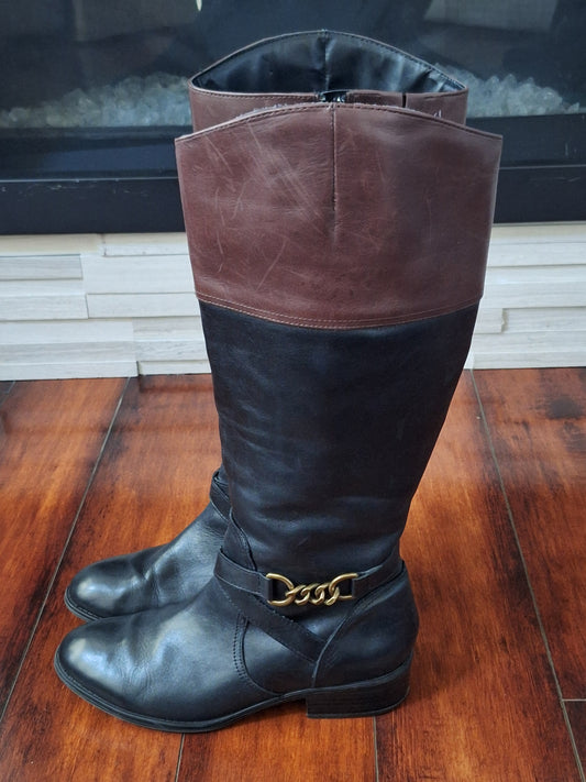 Lauren Ralph Lauren Leather Equestrian Tall Knee Women’s Designer Boots Size 8.5