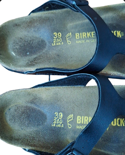 Birkenstock Gizeh Birko-Flor thong sandals Black EU 39 W8