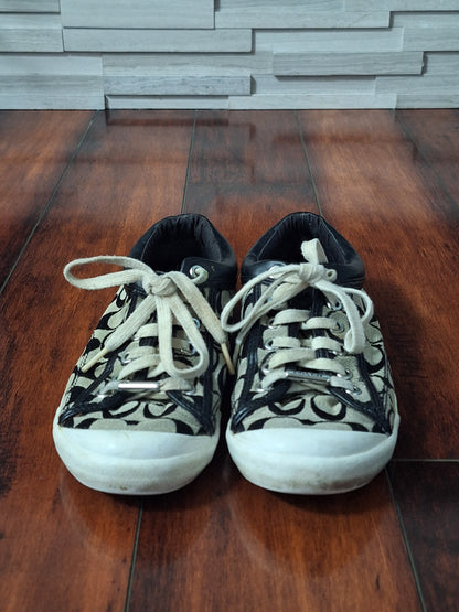 Coach Francesca Womens Size 8.5B tennis Shoes Black Gray