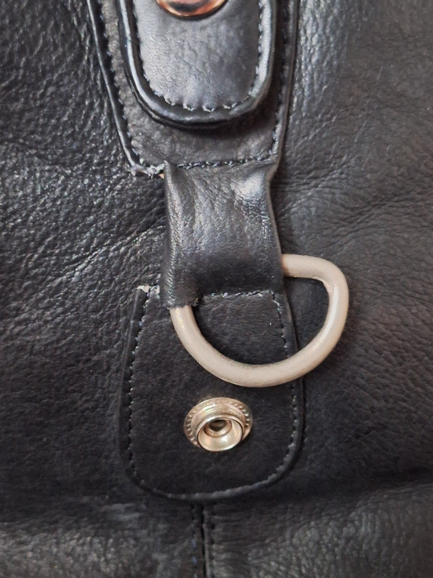 Black Latico Carriage Leather Duffle Bag