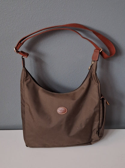 Brown Longchamp Le Pliage Origional Crossbody Shoulder Bag