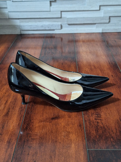 Jimmy Choo Aza black patent leather kitten heels, EU 36.5 US 6.5