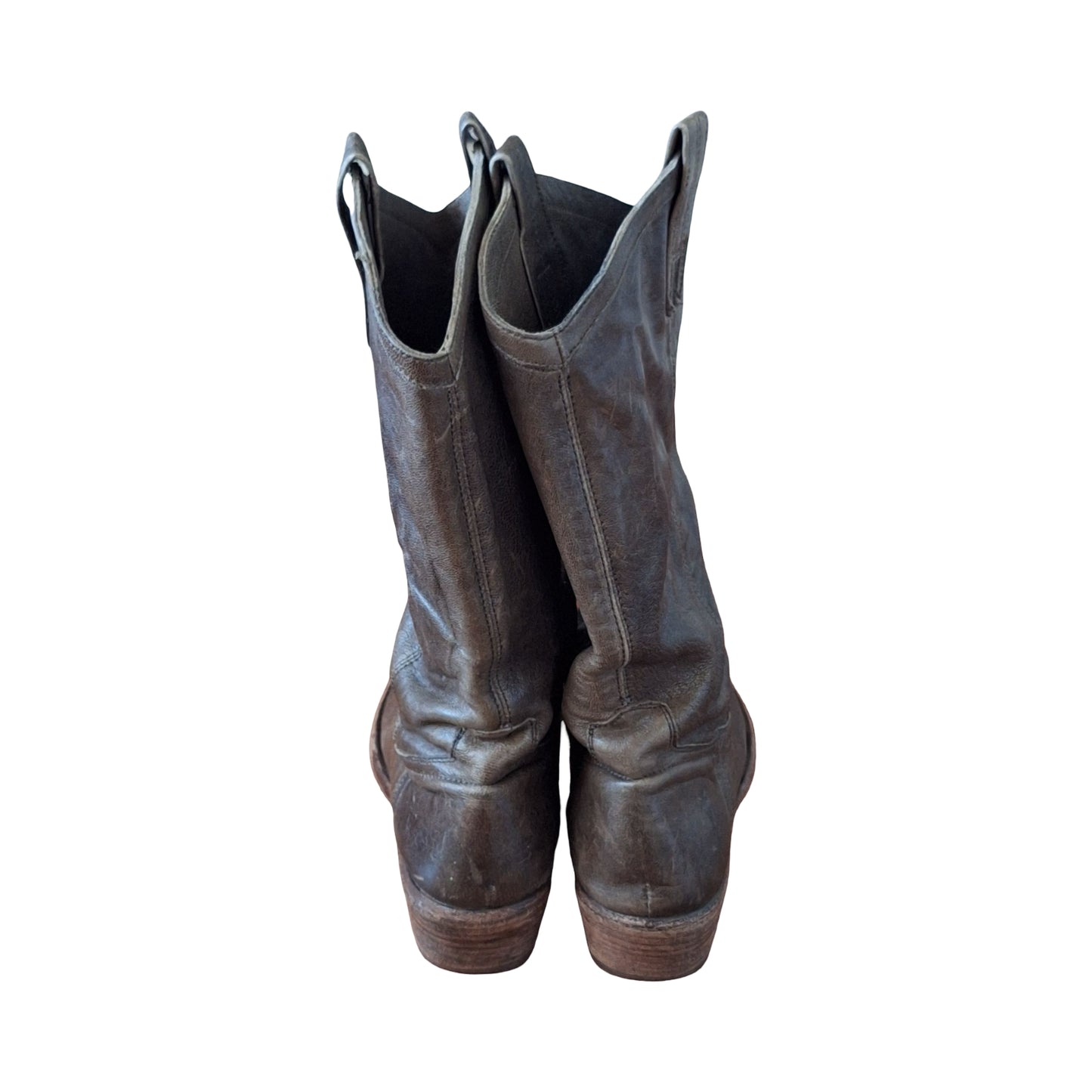 Frye Womens Carson Boots Cowboy Western Pull On Smoke Size 9