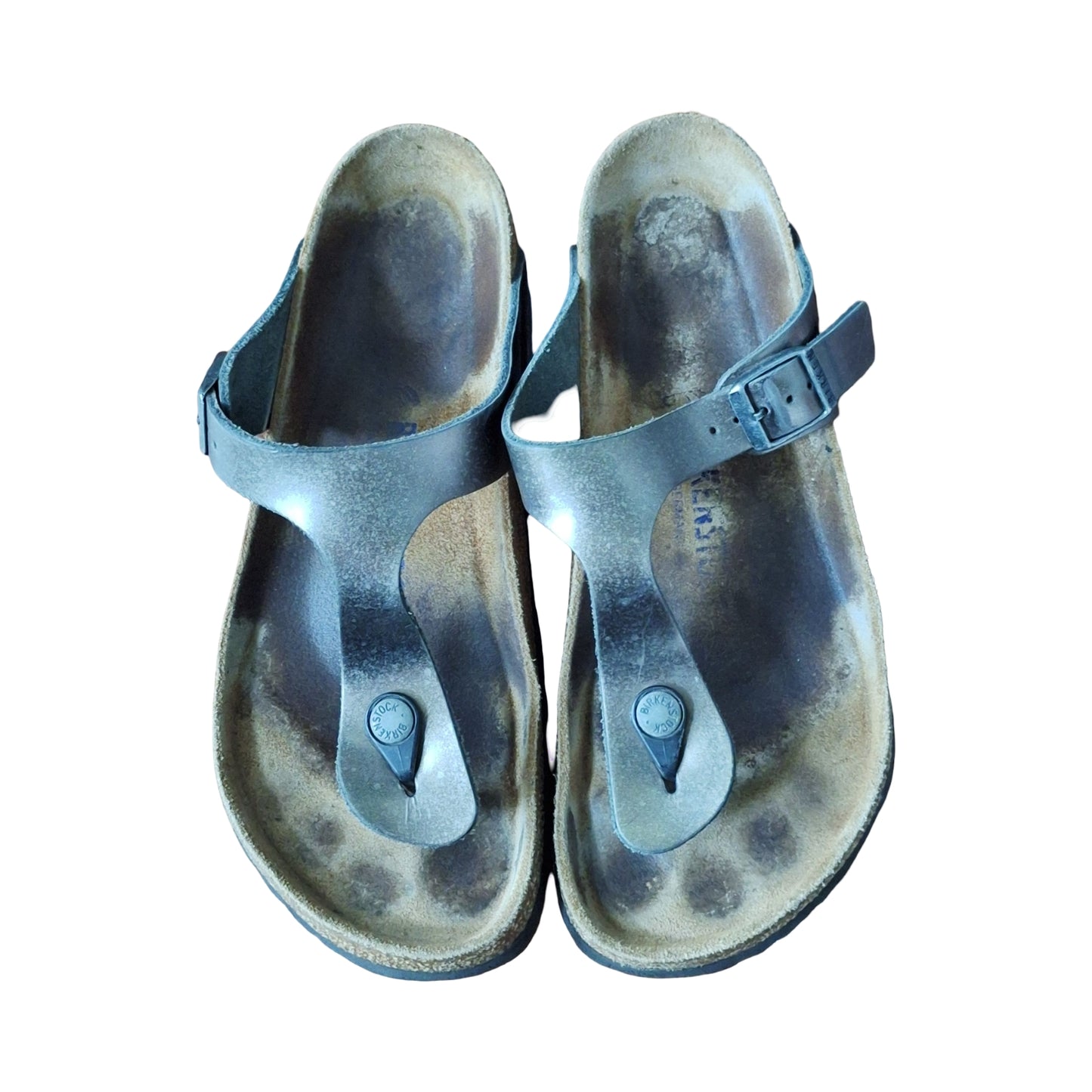 Birkenstock Gizeh Shoes Womens EU 40 US 9 Metallic Thong Sandals