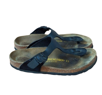 Birkenstock Gizeh Birko-Flor thong sandals Black EU 39 W8
