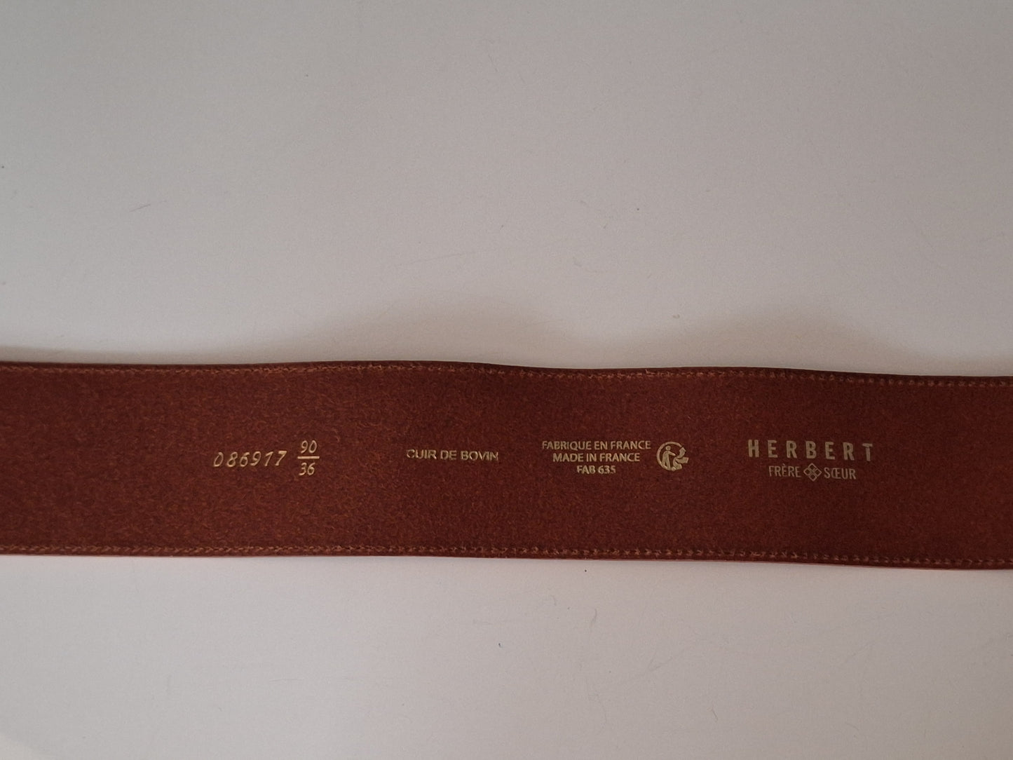 Women's Herbert Frère Soeur Brown Leather Belt Made In France