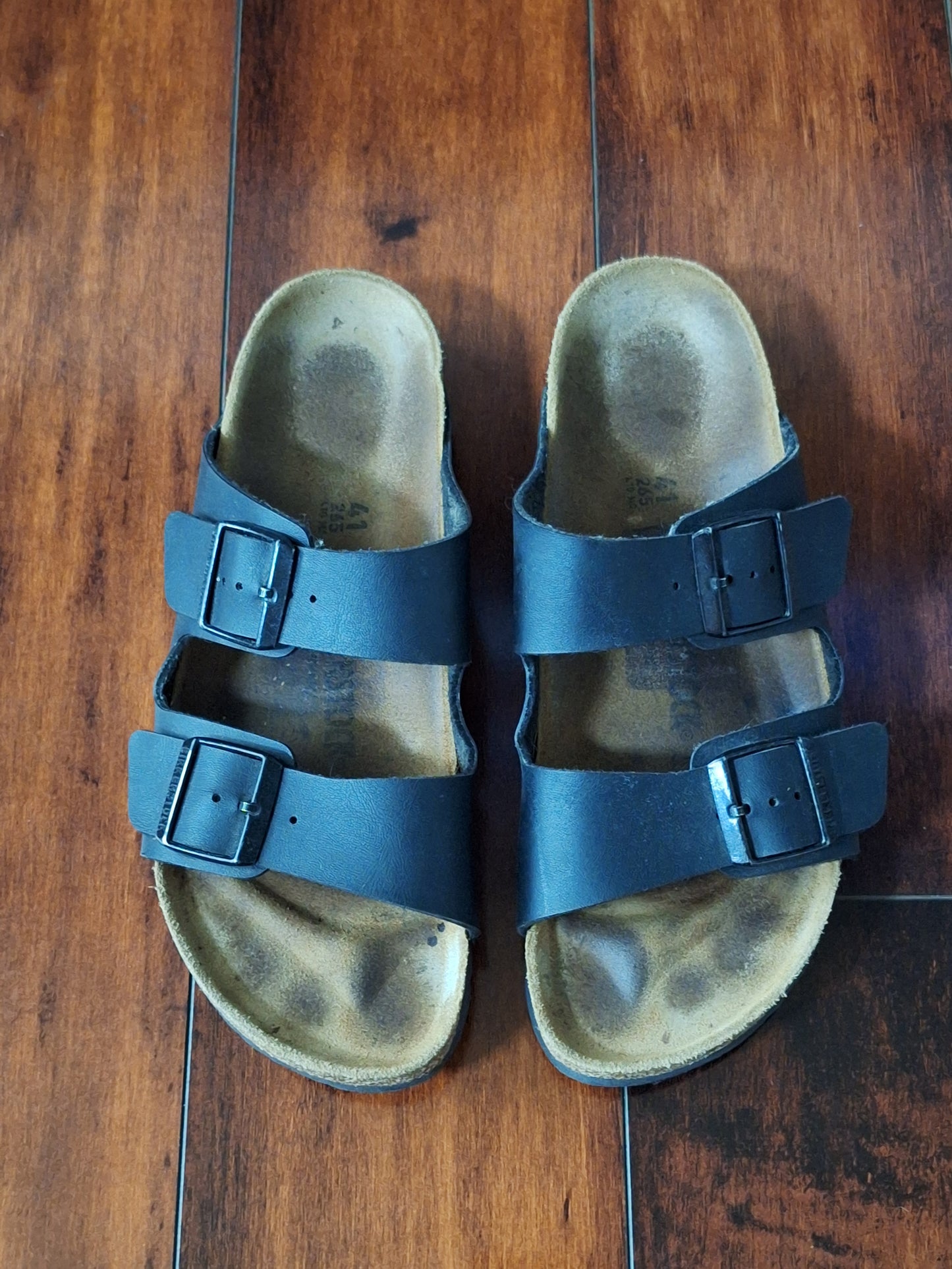 Birkenstock Arizona Sandals Black Leather, EU 41 W 10 M 8