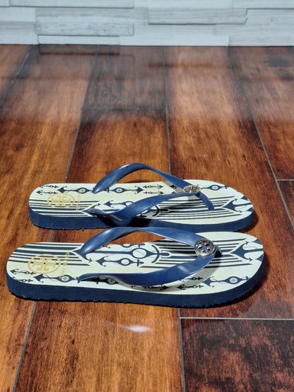 Tory Burch Flip Flop Navy Sea Size 8