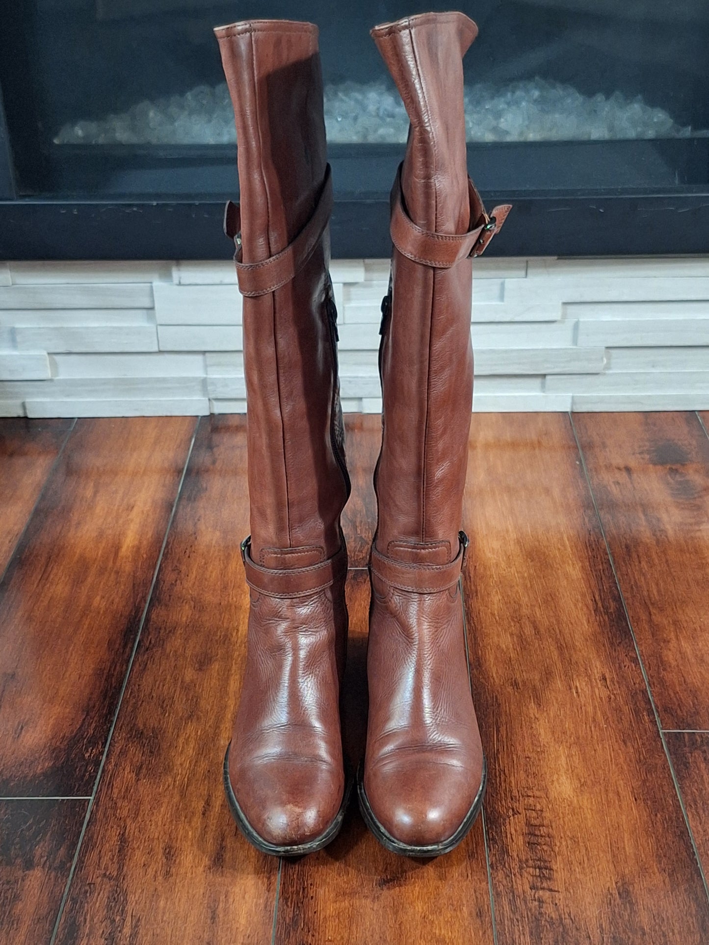 Garnet Hill Knee-Hi Boot - Brown Size 7.5