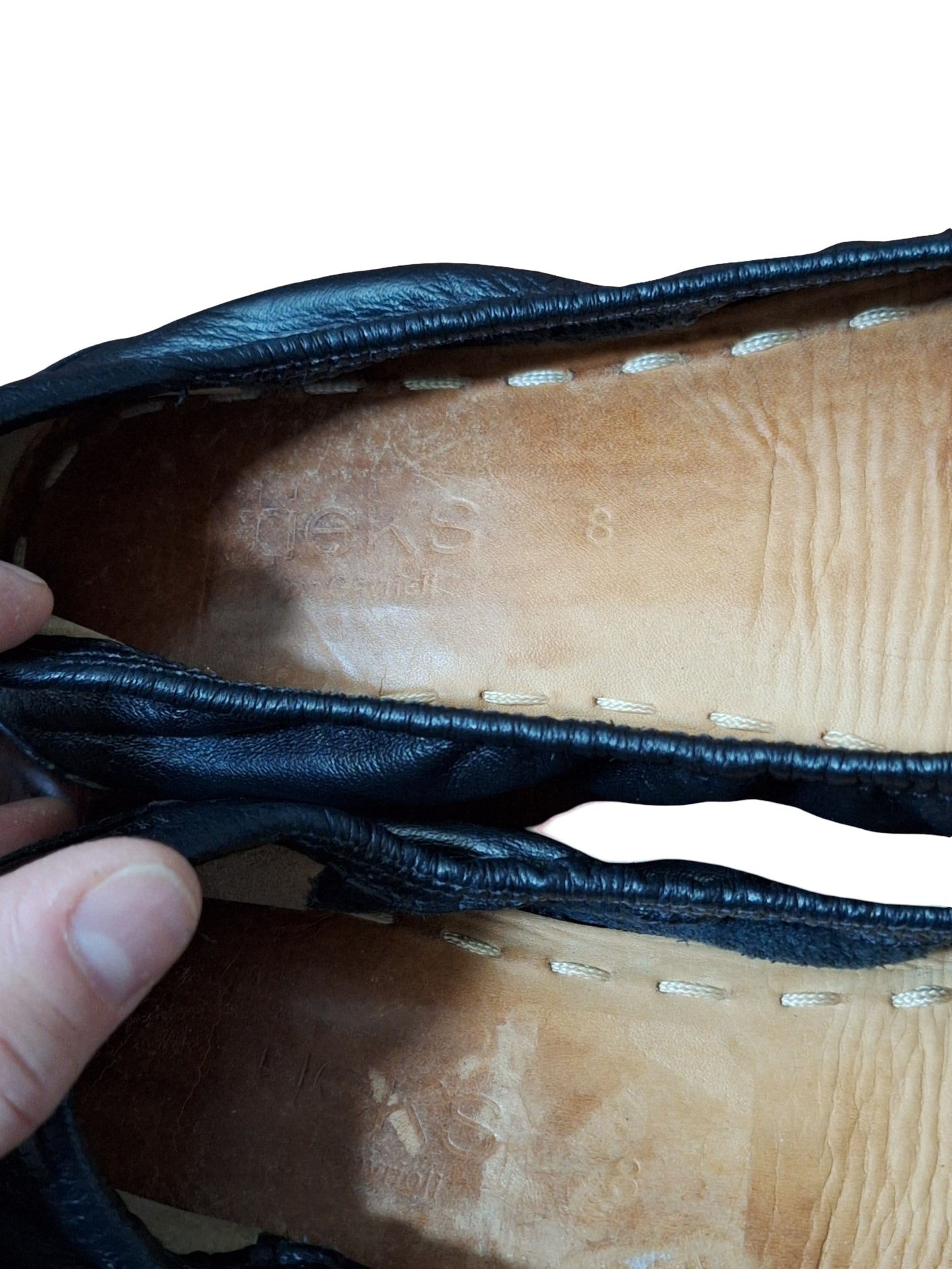 Women's Matte Black Tieks Leather Ballet Flats Size 8