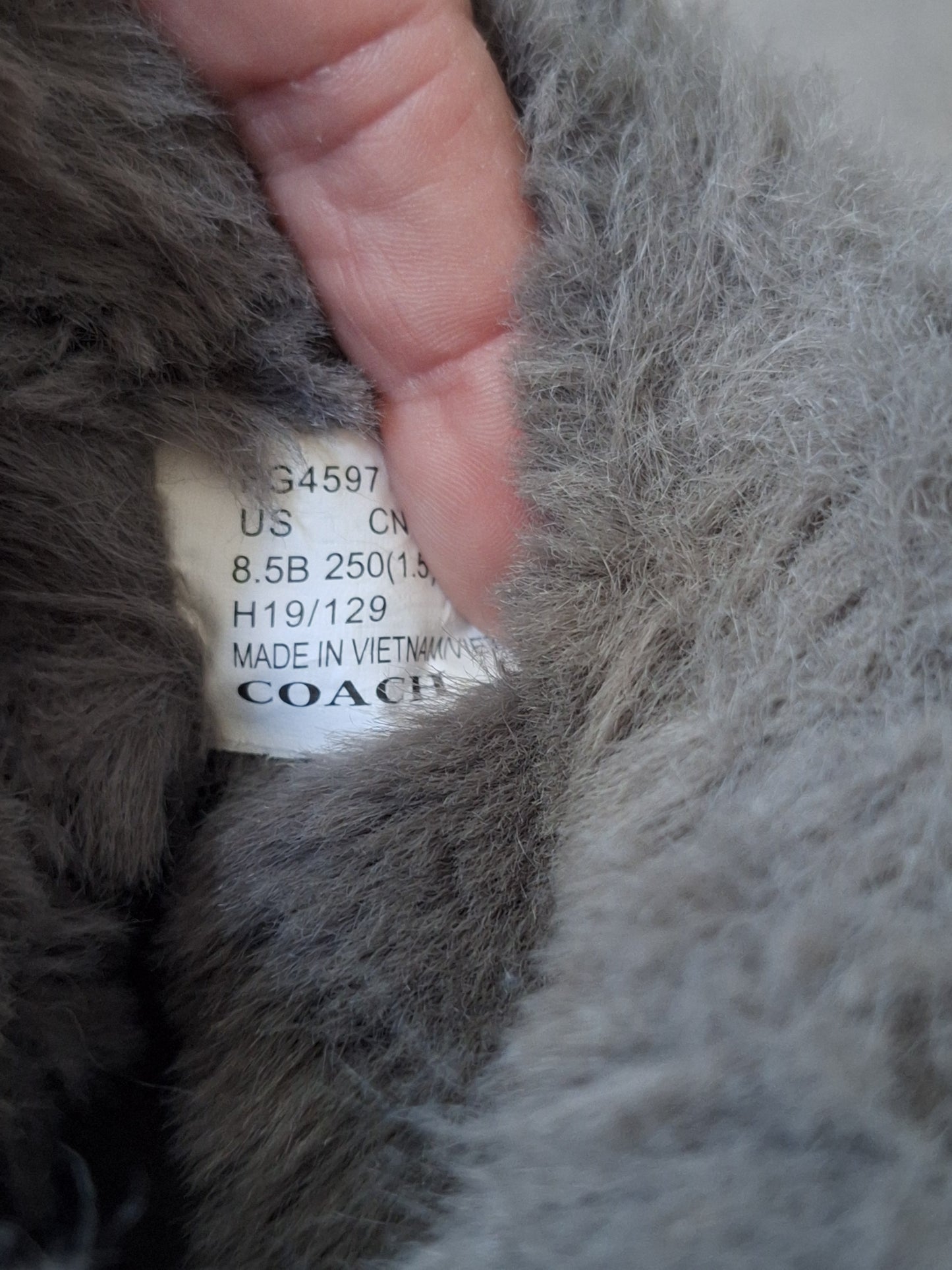 COACH IZZIE BOOT Size 8.5 B - Heather Grey - Style FG4597 in EUC - MSRP $378