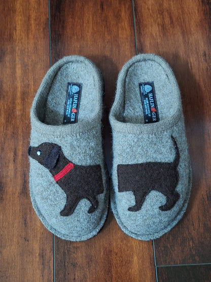 Haflinger Women's Doggy Wool Slipper EU 38 US 7
