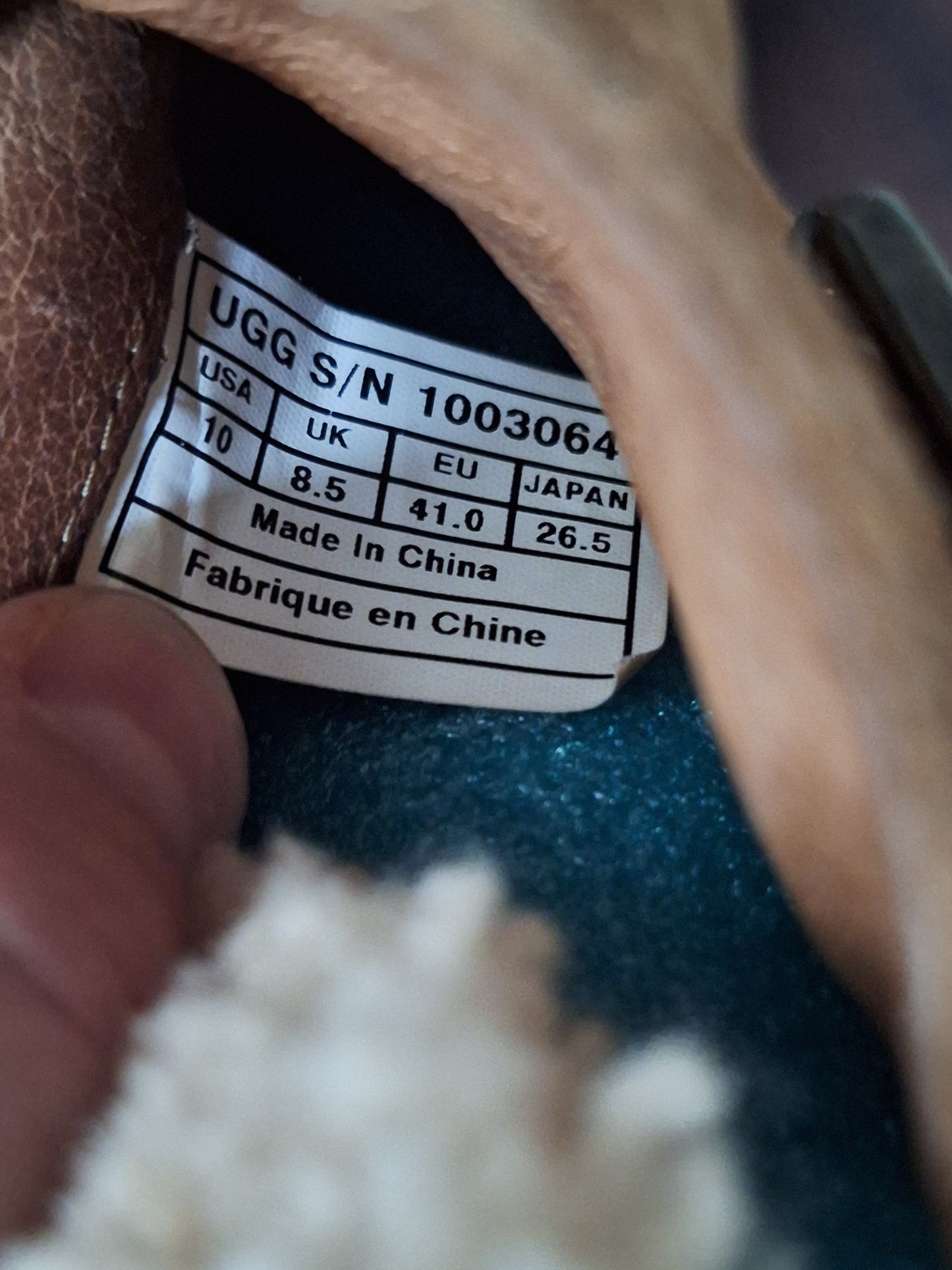 UGG Australia Brown Chestnut Suede Shearling Fur Anais Wedge Bootie US 10 M