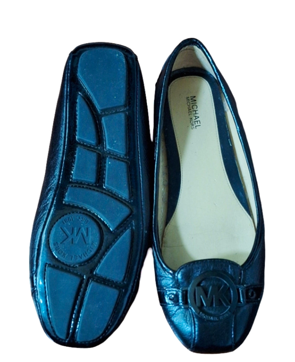 Women's Michael Kors Fulton Black Flats Size 8.5