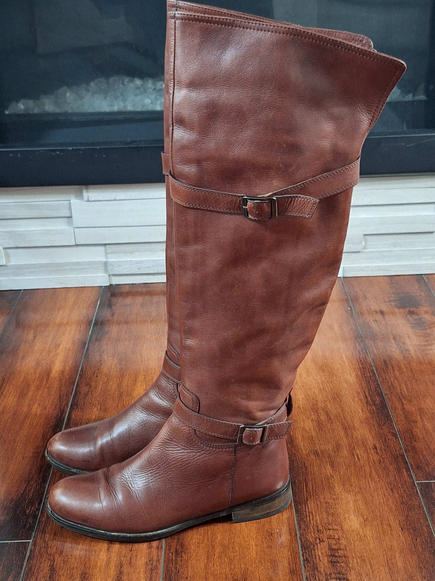 Garnet Hill Knee-Hi Boot - Brown Size 7.5