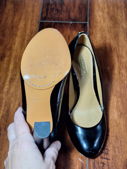 Coach Shelley Black Pumps Q3124 (Size 6M)