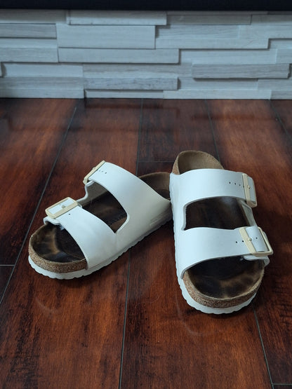 Birkenstock Arizona sandals Off White leather, EU 39 W 8