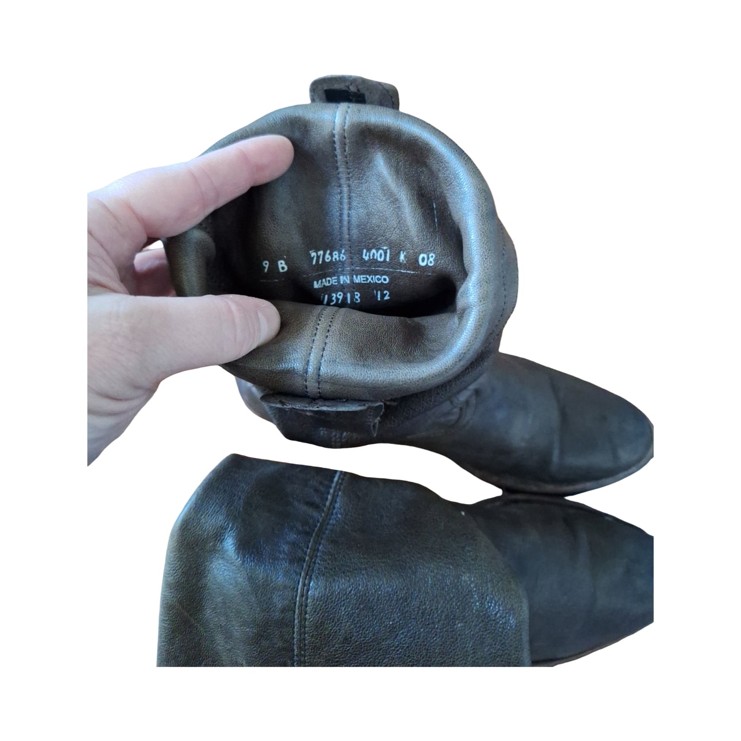 Frye Womens Carson Boots Cowboy Western Pull On Smoke Size 9