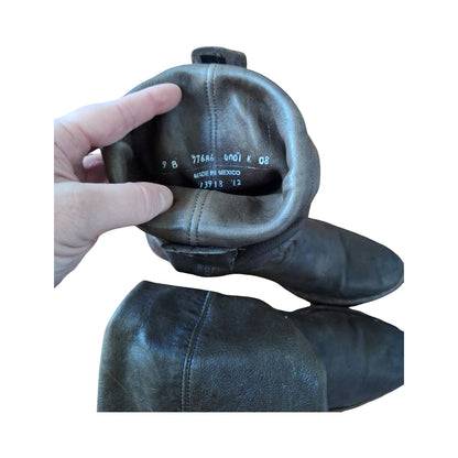 Frye Womens Carson Boots Cowboy Western Pull On Smoke Size 9