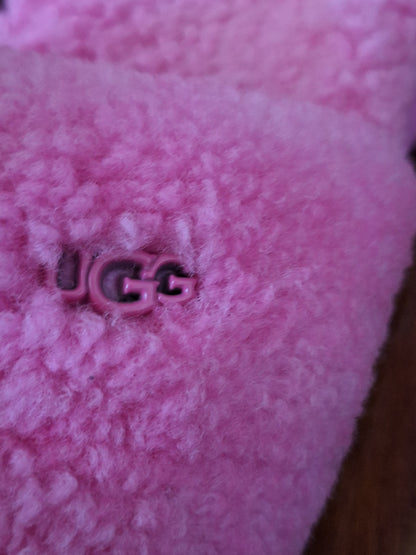 UGG Women's Pink Cozetta Curly slides Size 10