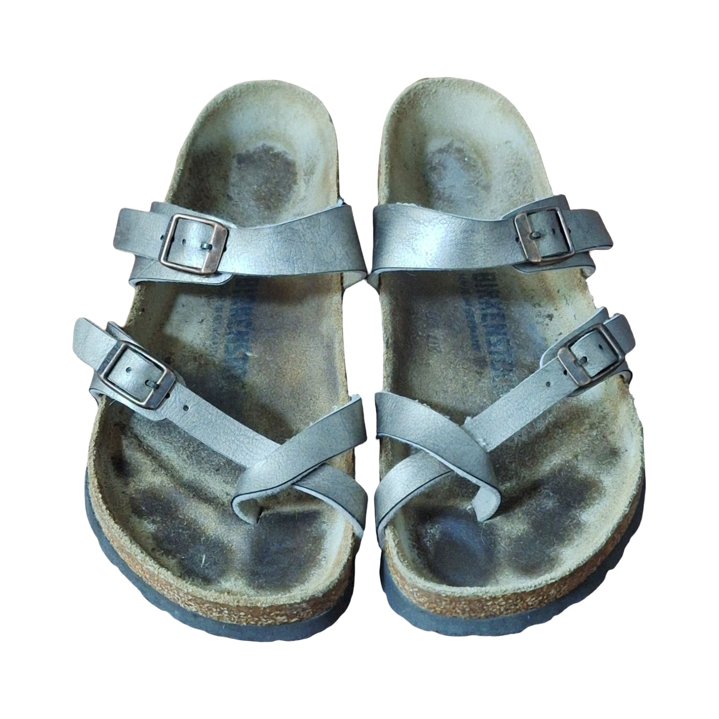 Birkenstock Mayari Leather Thong Sandals Bronze Metallic, Size 37 EU (US 6)