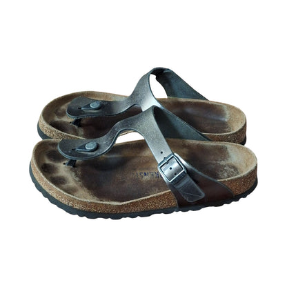 Birkenstock Gizeh Shoes Womens EU 40 US 9 Metallic Thong Sandals
