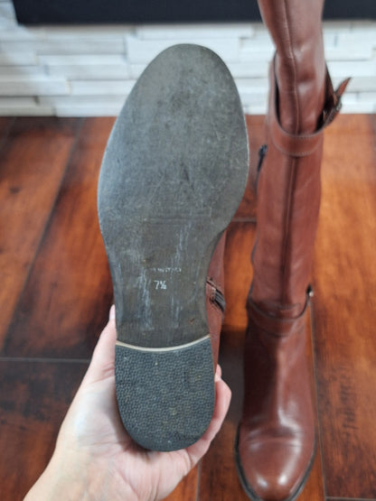 Garnet Hill Knee-Hi Boot - Brown Size 7.5