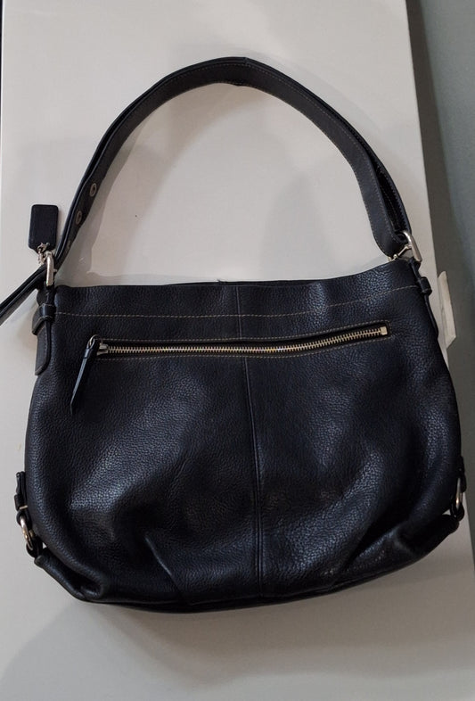 COACH F15064 Pebble Leather F15064 Black  Shoulder Or Crossbody Bag Y2K Boho