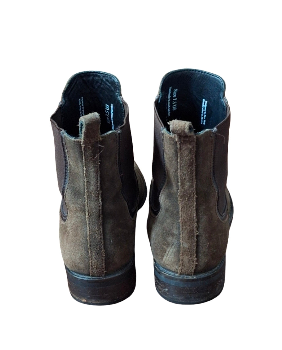 THURSDAY BOOT Suede Leather  Duchess Chelsea Brown Women's Sz 7.5