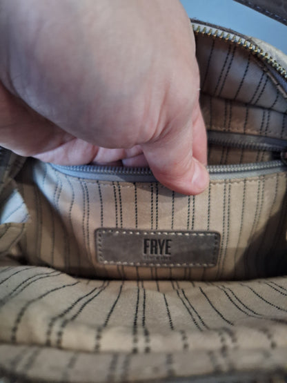 Frye Leather Melissa Top Handle Crossbody Bag Distressed Gray